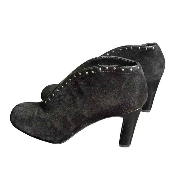 Franco Sarto Shoes - Franco Sarto Peace Black‎ Booties 7.5M Suede Heels Round Toe Winter Stiletto